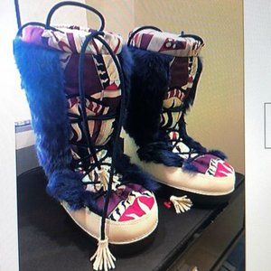Rare Emilio Pucci printed moon boot